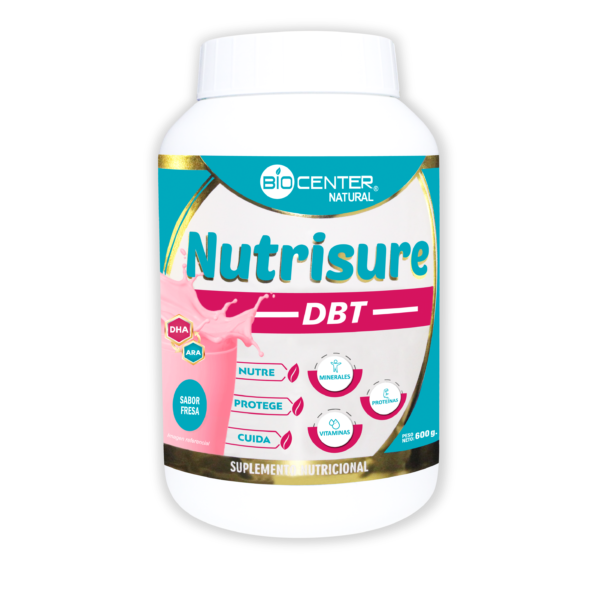 Suplemento Biocenter Natural Nutrisure DBT  Sabor Fresa 600 gr.