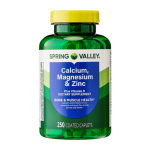 Suplemento dietético Spring Valley — Calcio, Magnesio, Zinc + Vitamina D3 (250 comprimidos)
