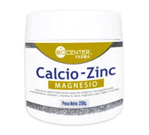 Suplemento BioCenter de Calcio, Magnesio y Zinc en polvo de 250g para fortalecer huesos, músculos y sistema inmunológico