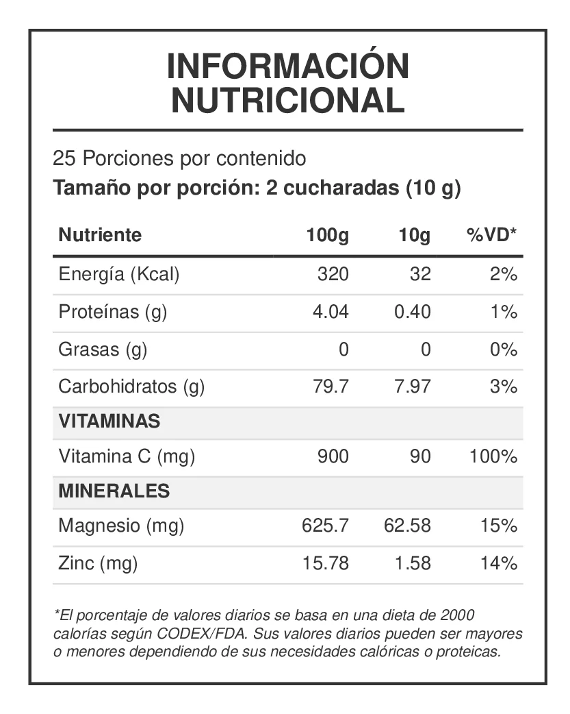 Vitamina C Complex x 250g - Biocenter Natural - Imagen 2