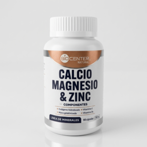 Calcio Magnesio Zinc Colágeno Maca Vitamina C D3 - Biocenter Natural
