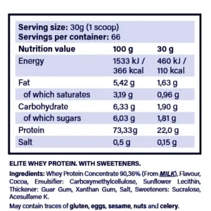Alternative view of Elite Whey Protein 2Kg de Yava Labs