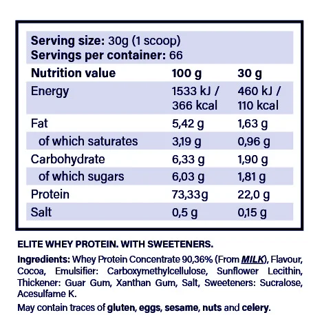 Elite Whey Protein 2Kg de Yava Labs - Imagen 2