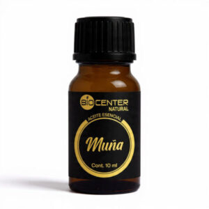 Frasco de Aceite Esencial de Muña de la marca Biocenter Natural disponible en la tienda online Gelosantech